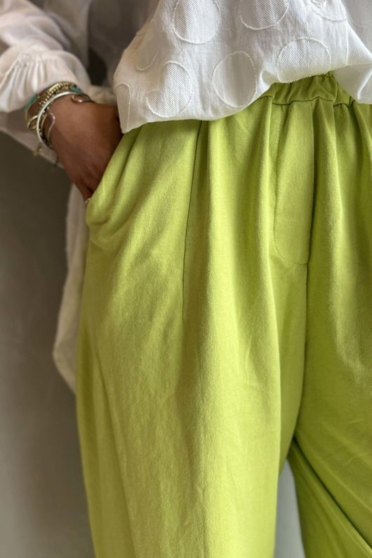 Lagen Seamed Tapered Barrel Pant Kiwi /7=